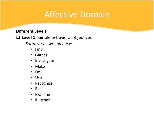 affective domain