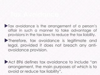 TAX PLANNING -1.pptx. Key principle of tax planning | PPTX