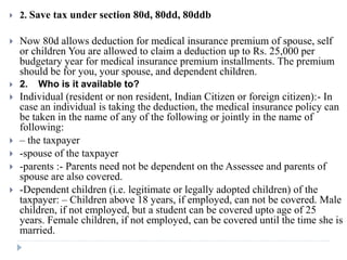 Tax planning and deductions under the income tax act | PPTX