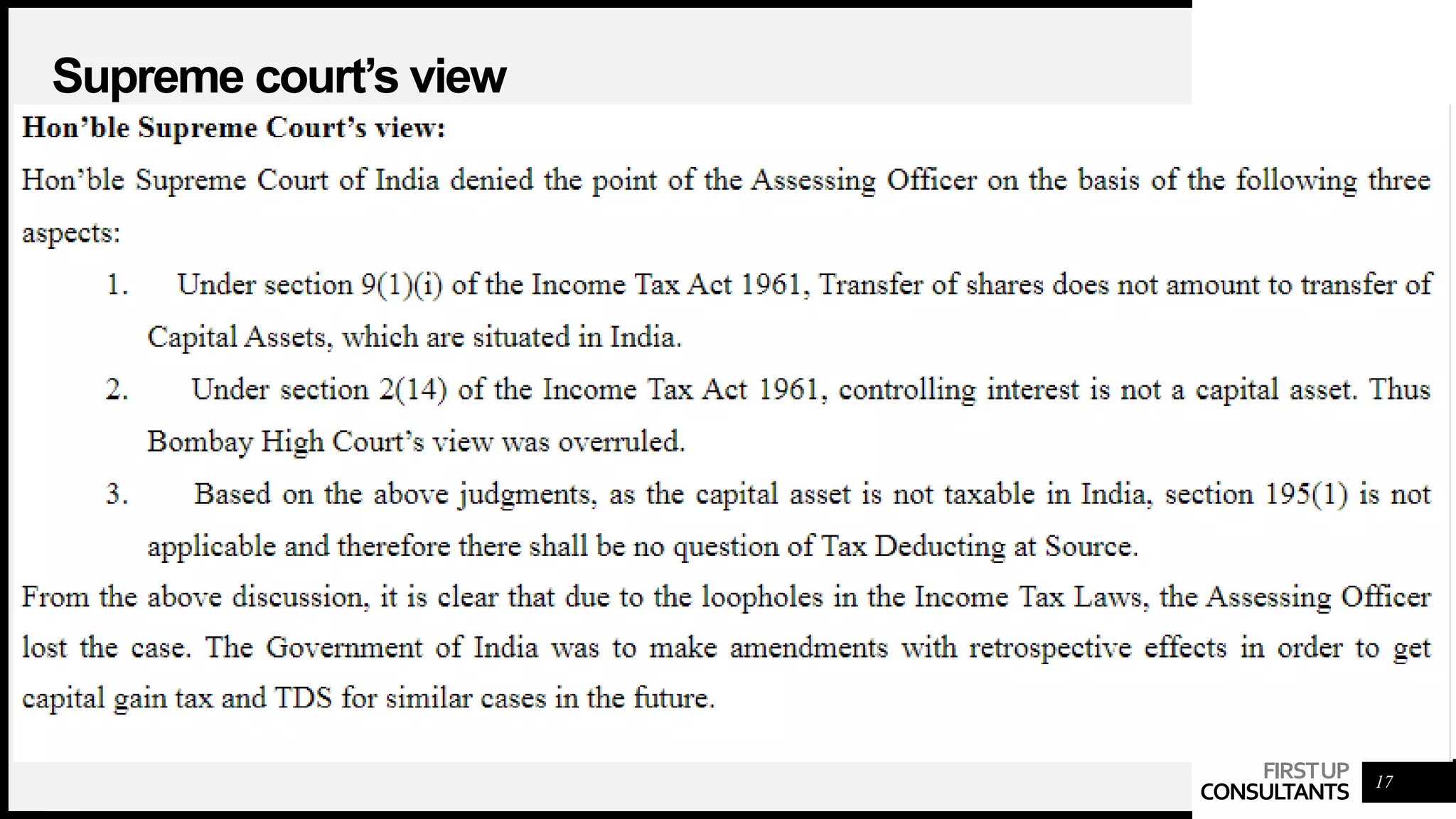Tax planning & Management