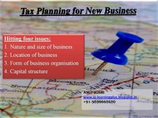 Tax planning for new businesses in india