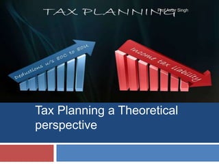 Prof Avtar Singh 
Tax Planning a Theoretical 
perspective 
 