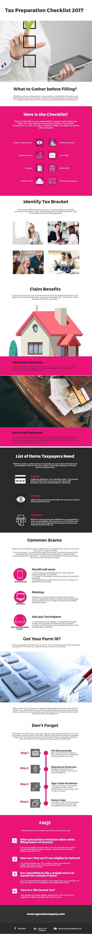 Tax Preparation Checklist 2017