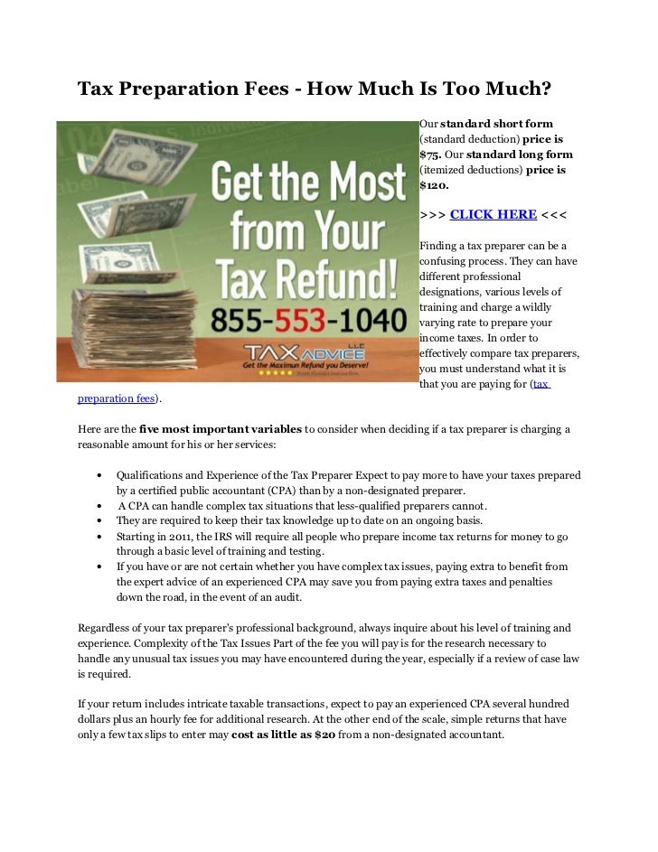 Tax preparation fees