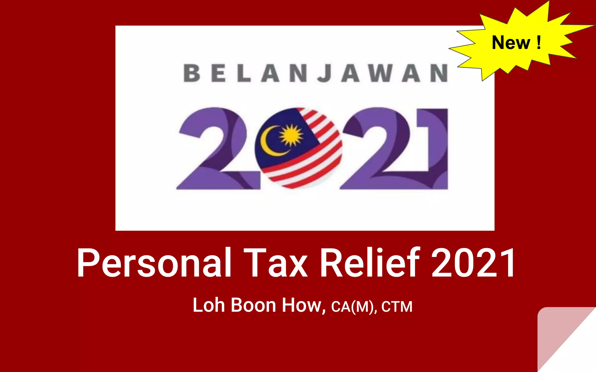 Tax relief ya 2021 PPT
