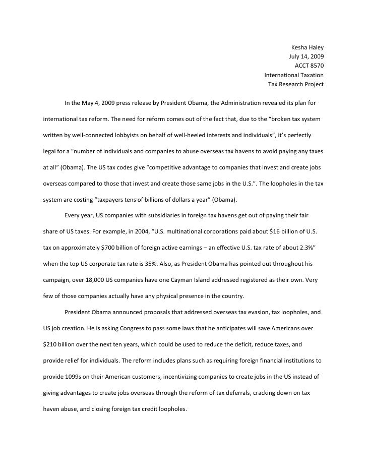 Obama research paper