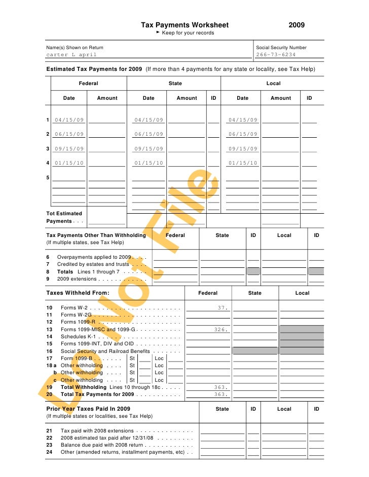 Tax return