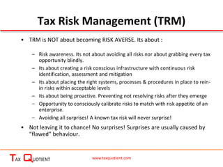 Tax Risk Level Tax risk management_13th_oct_2015 | PDF