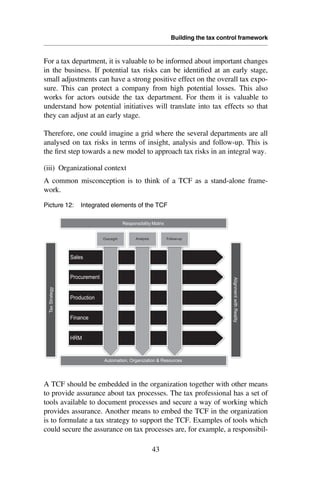 Tax Risk Management Framework Tax Risk Management From Risk To Opportunity | PDF