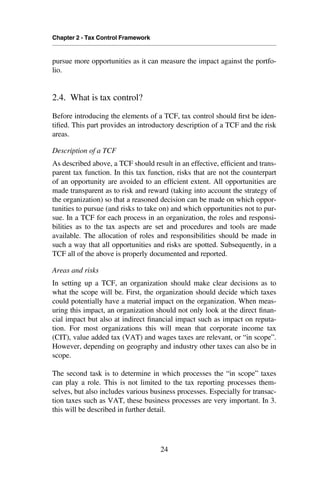 Tax Risk Management Framework Tax Risk Management From Risk To Opportunity | PDF