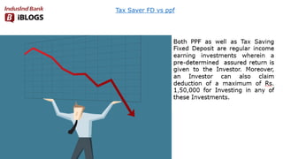 Tax Saver FD vs ppf
 