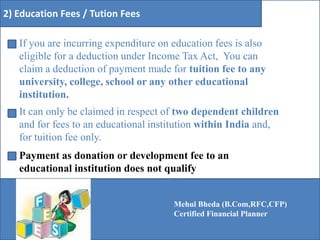 Tax saving Guide U/s 80/C 2015-16 | PPT