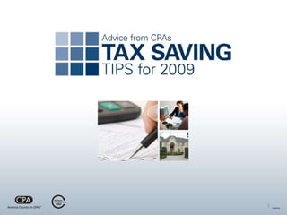 Tax Savings Tips for 2009