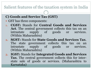 Macro-economic Framework in Indian Economy–Tax Structure & Tax system ...