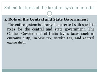 Macro-economic Framework in Indian Economy–Tax Structure & Tax system in India