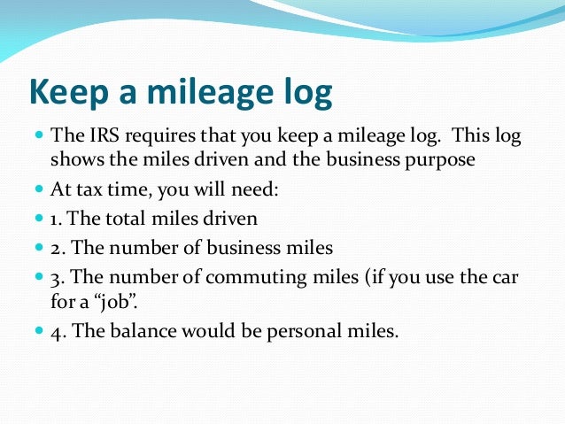 irs mileage log