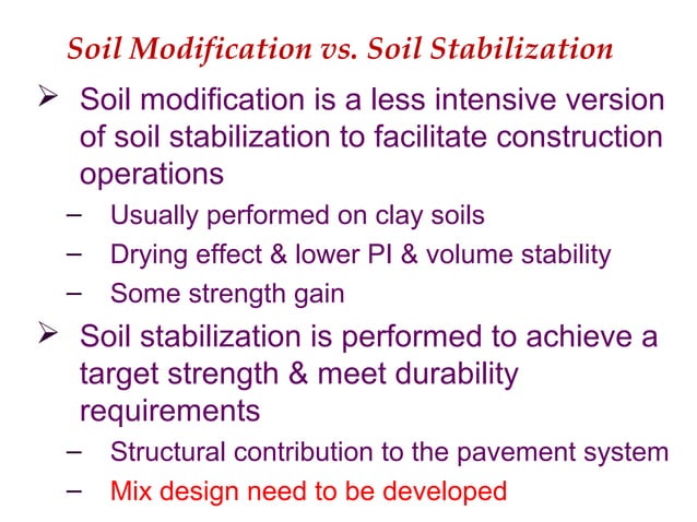 Subgrade Stabilization: Materials & Methods | PPT