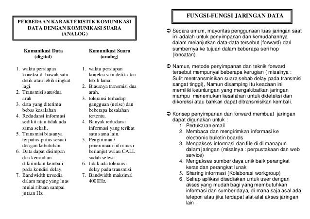 Hasil gambar untuk tabel perbedaan karakteristik komunikasi data dan suara