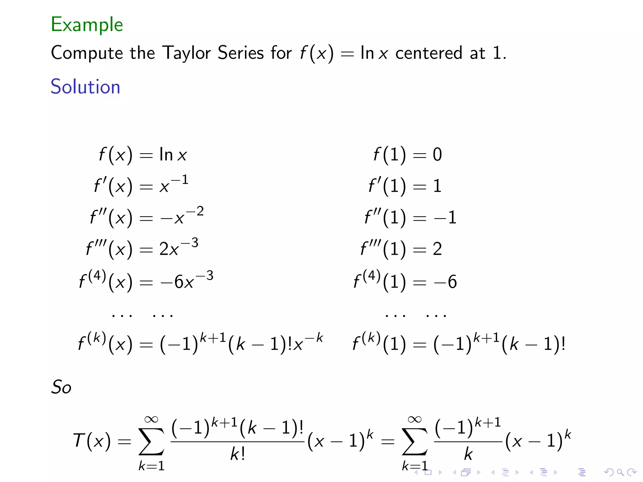 Taylor Polynomials and Series