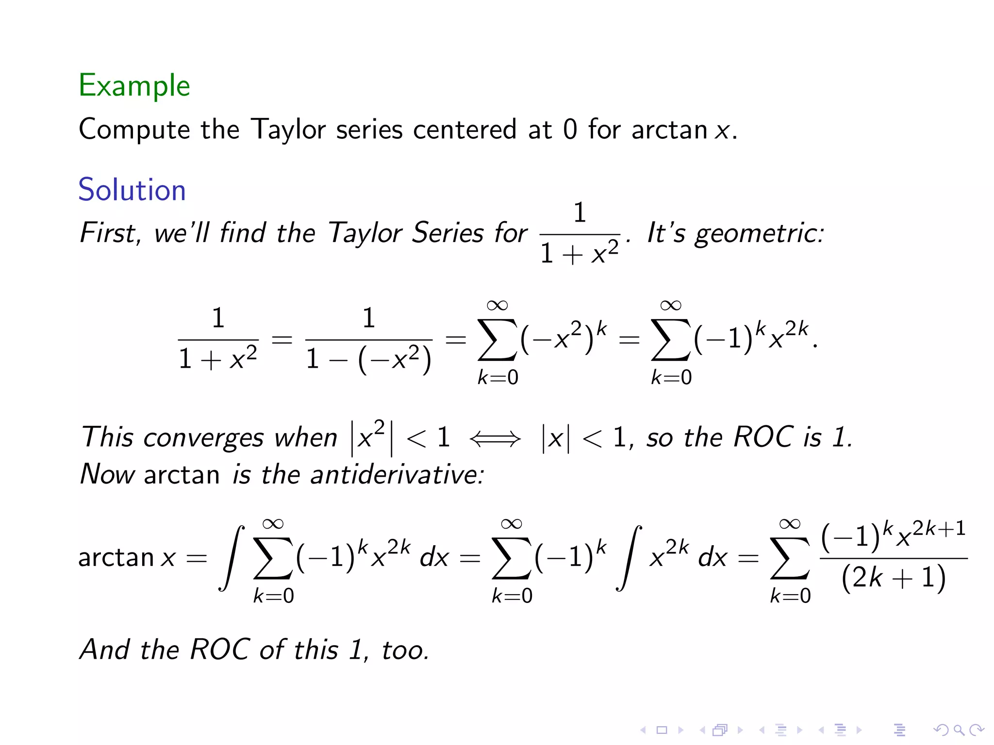 Taylor Polynomials and Series