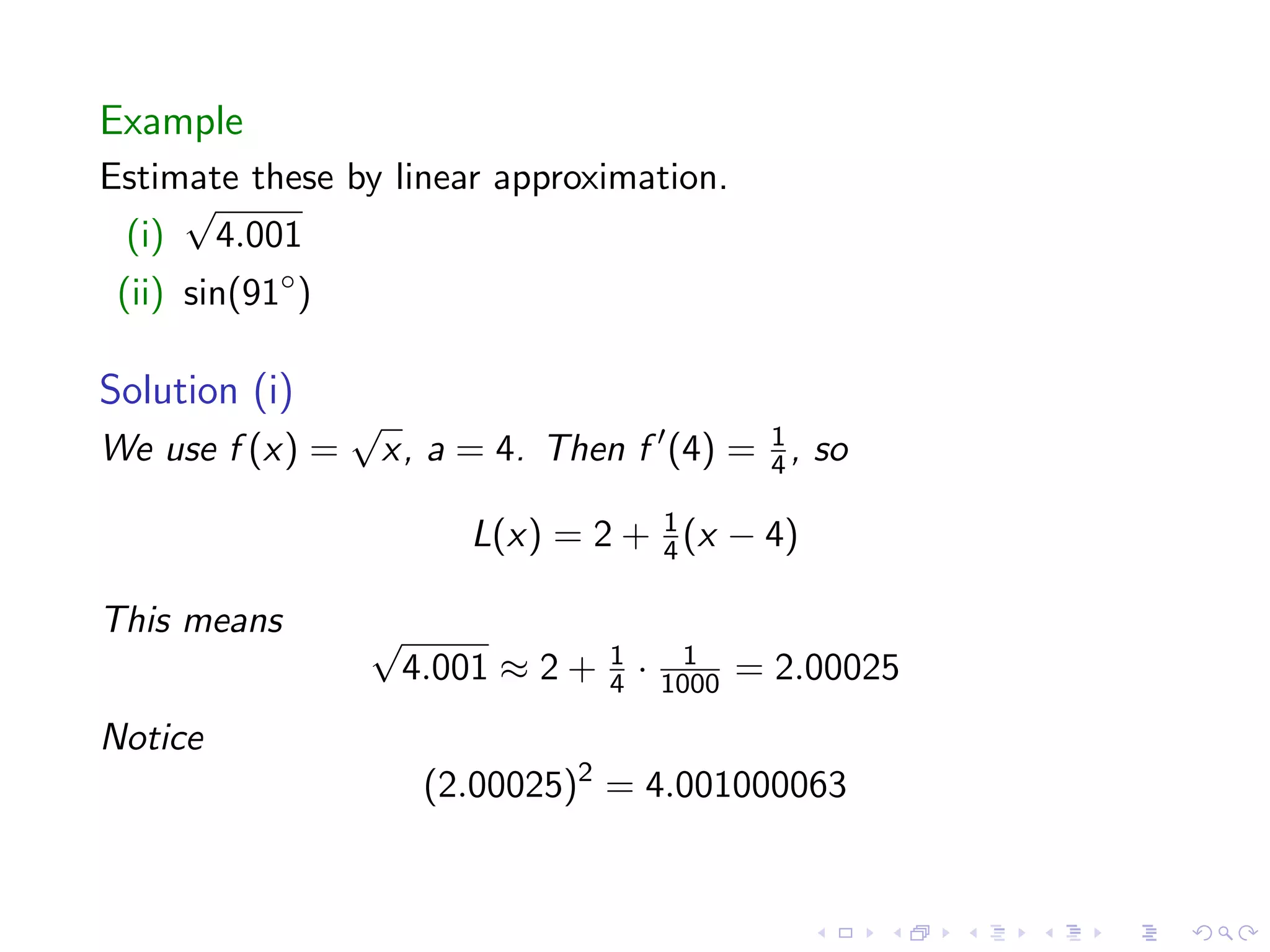 Taylor Polynomials and Series