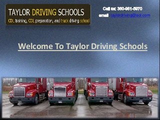 Welcome To Taylor Driving Schools
: taylordriving@aol.com
 
