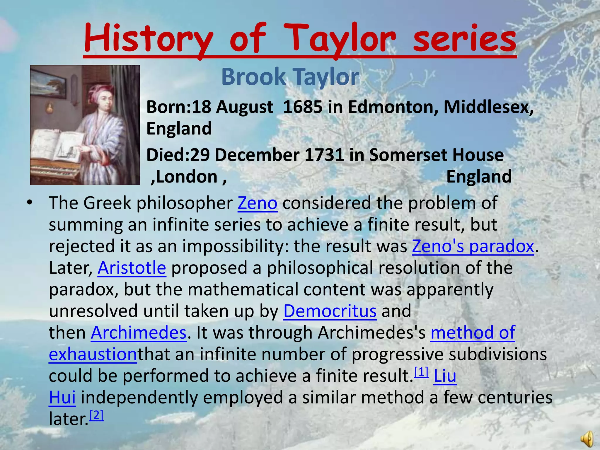 Taylor series | PPT