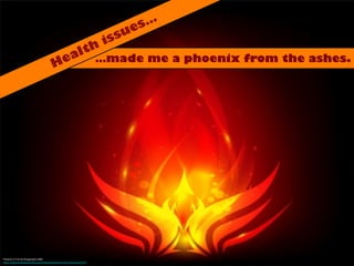 To add presenter’s notes, select
“view” then show presenter’s
notes. Use the space that
appears to type in your ideas for
each slide.
…made me a phoenix from the ashes.
Phoenix	
  In	
  Fire	
  by	
  fotographic1980:	
  
h9p://www.freedigitalphotos.net/images/phoenix-­‐in-­‐ﬁre-­‐photo-­‐p173154	
  
 