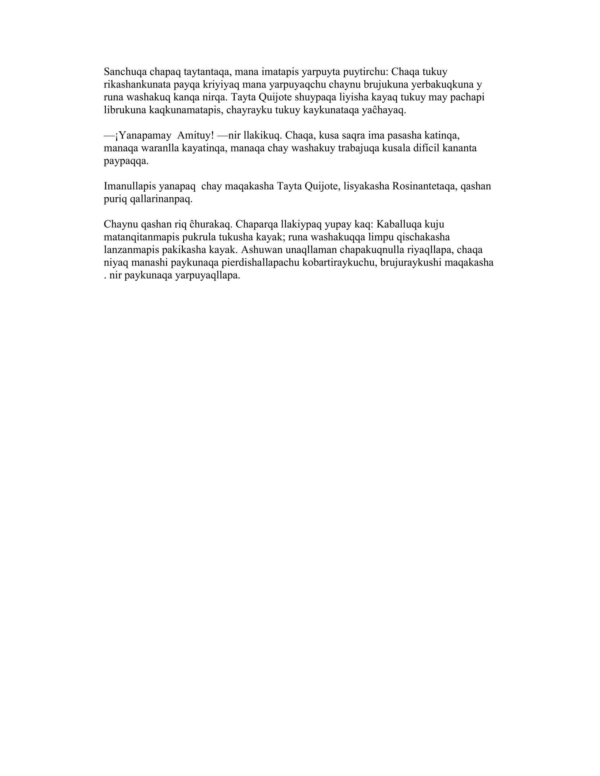 Tayta Quijote Sanchuwan PDF