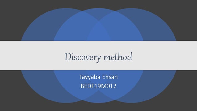 Discovery Method Of Teaching