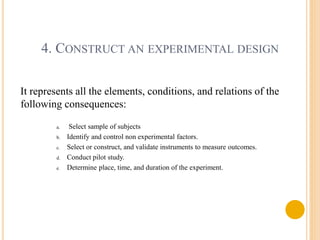 Experimental Sample Experimental method of Research | PPTX