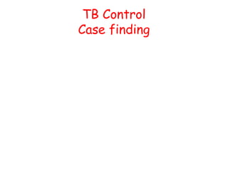 TB Control
Case finding
 