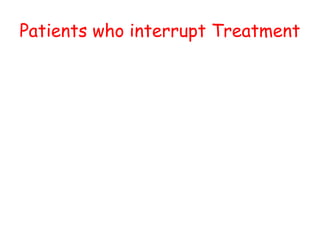 Patients who interrupt Treatment
 