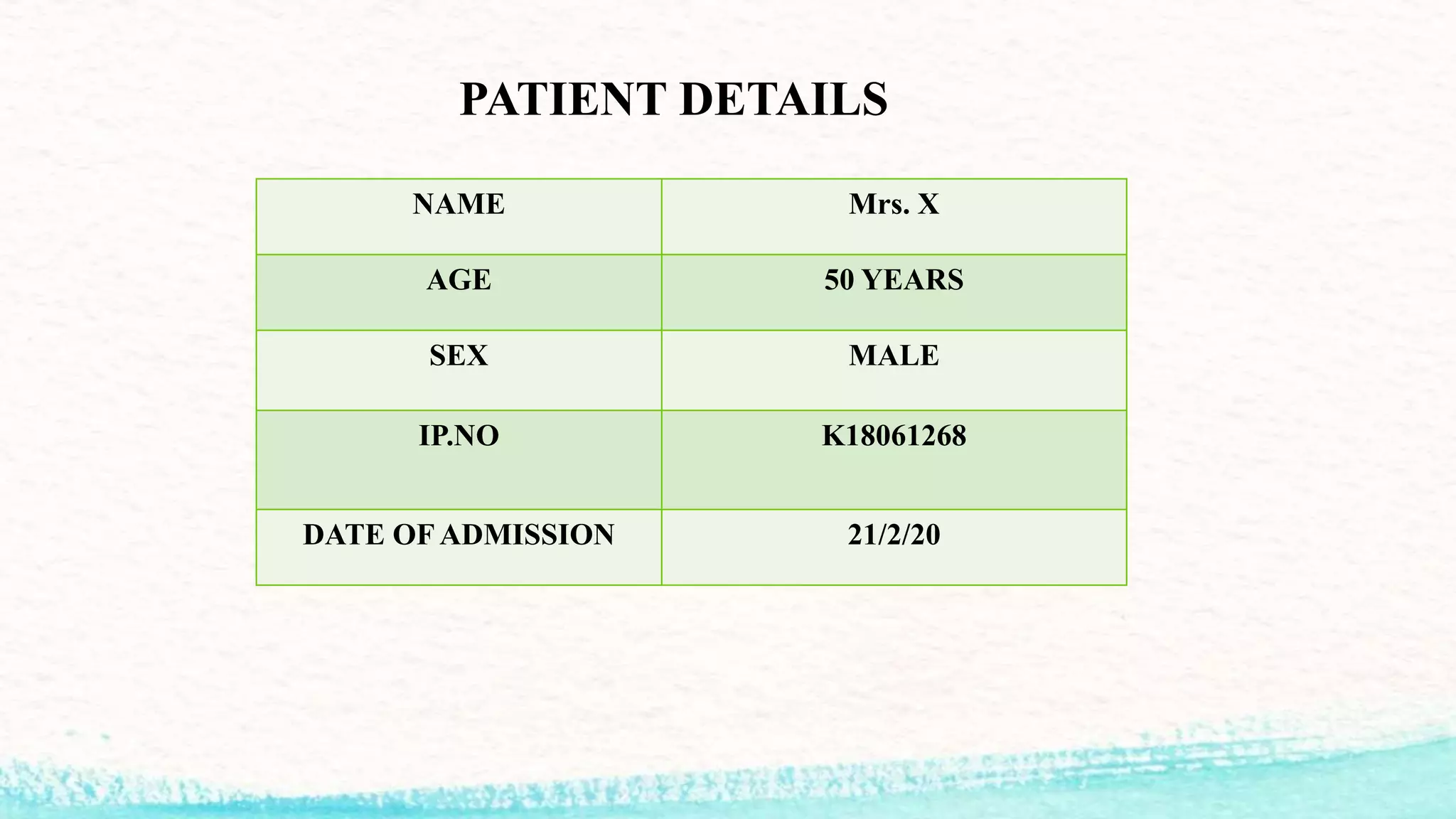 Case Presentation On Tuberculosis Pptx