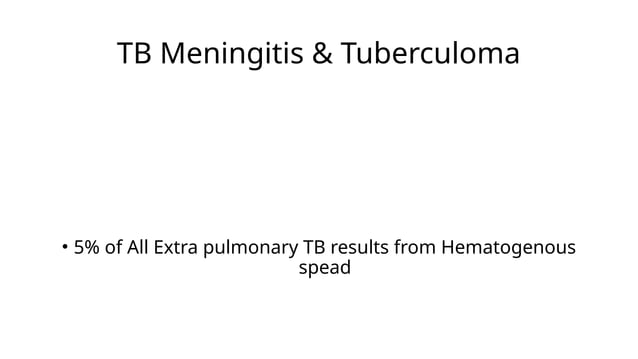 Approach to tuberculosis and treatment plans and management | PPT