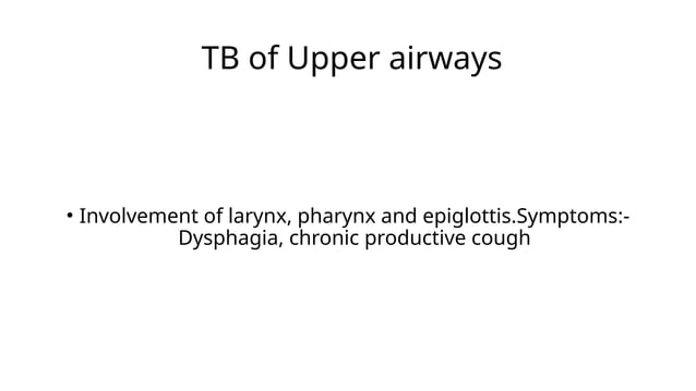 Approach to tuberculosis and treatment plans and management | PPT