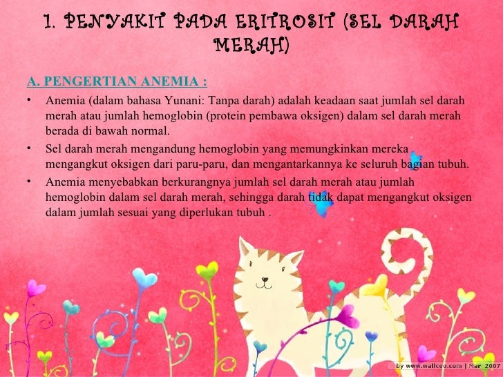 penyakit pada sel darah & organ peredaran darah