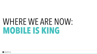 WHERE WE ARE NOW:
MOBILE IS KING
 