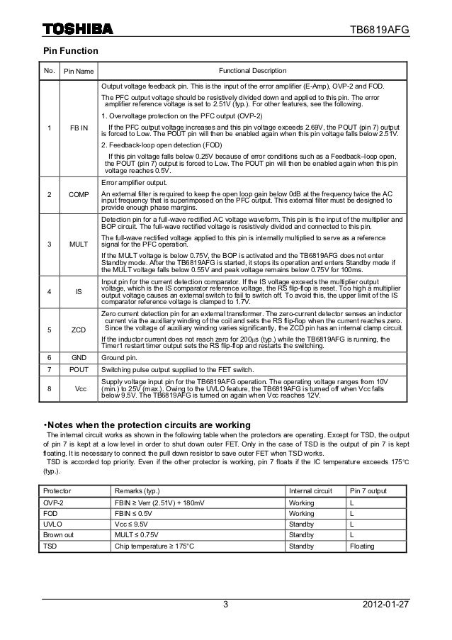 Datasheet of TB6819AFG
