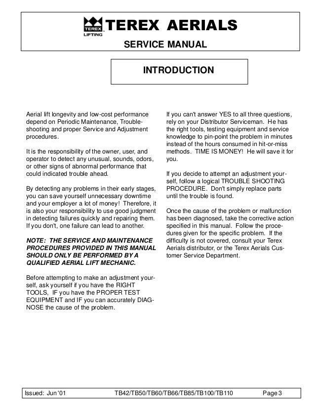 Snorkel Lift Tb 60 Repair Manual Snorkel Lift Tb 60 Repair Manual
