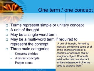 Taxonomy Fundamentals Workshop 2013 Slide 19