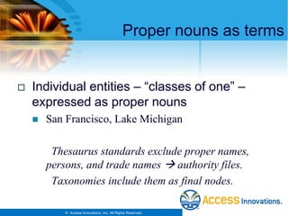 Taxonomy Fundamentals Workshop 2013 Slide 26
