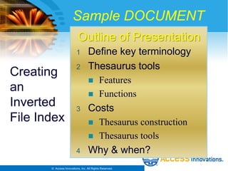 Taxonomy Fundamentals Workshop 2013 Slide 78