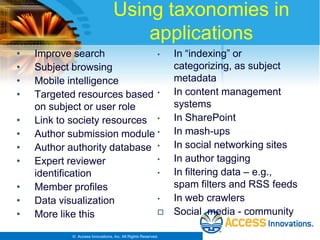 Taxonomy Fundamentals Workshop 2013 Slide 95