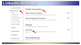 102
LinkedIn Settings
 