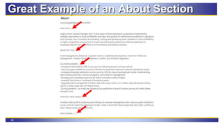 24
Great Example of an About Section
 