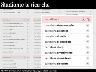 Studiamo le ricerche 
㻷㻱㼅㼃㻻㻾㻰 㼀㻻㻻㻸 㻼㻱㻾 㼅㻻㼁㼀㼁㻮㻱 㼔㼠㼠㼜://㼗㼑㼥㼣㼛㼞㼐㼠㼛㼛㼘.㼕㼛/㼥㼛㼡㼠㼡㼎㼑 
 