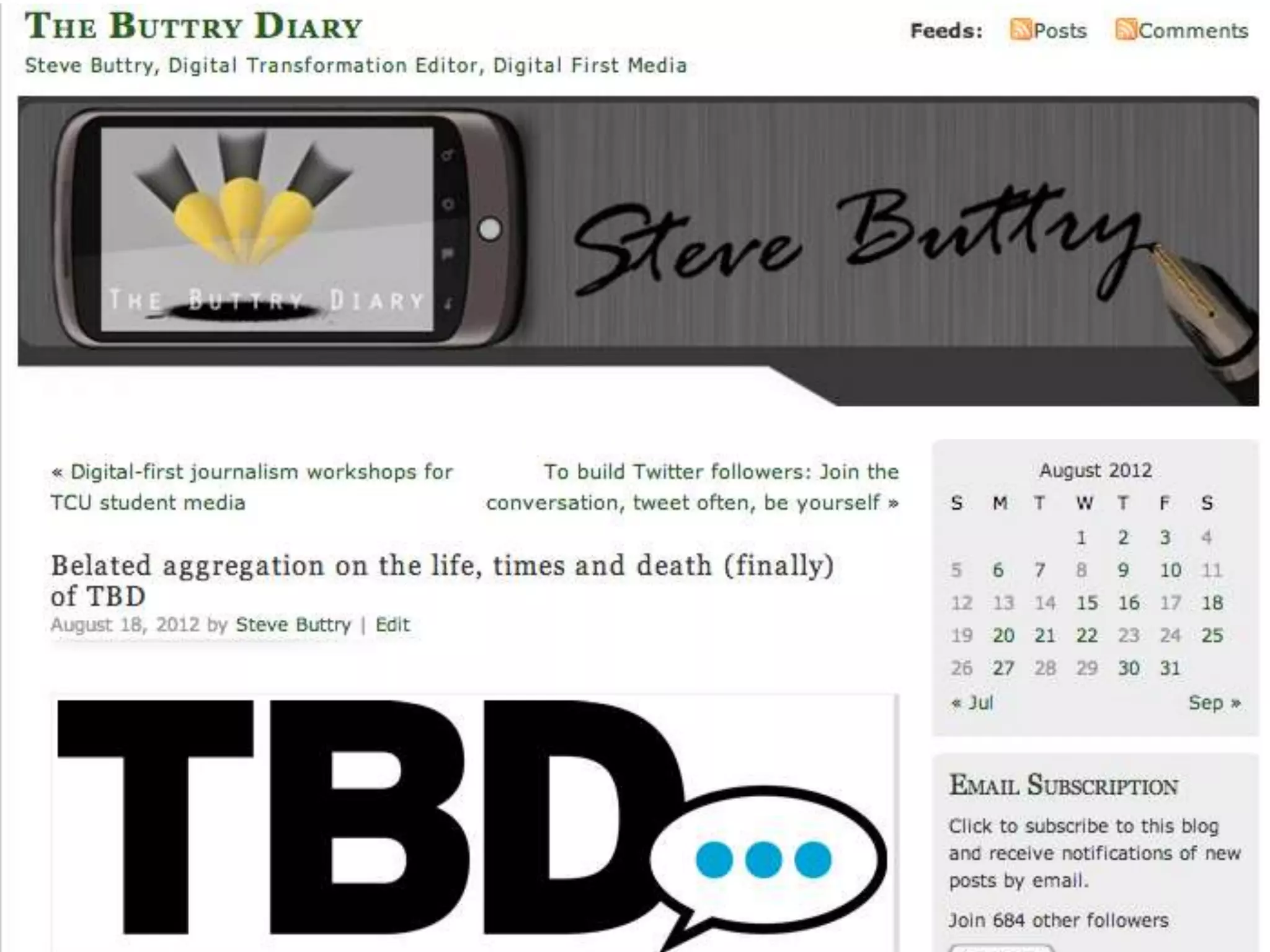Journalism & biz lessons
•   Transparency builds credibility
•   Master SEO & analytics
•   Hire talented people
•   You give a name its meaning
•   Leadership must be together
•   Legacy culture is difficult to overcome
 