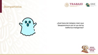 Rompehielos
¿Qué tipos de trabajos creen que
desaparecieron por el uso de los
teléfonos inteligentes?
 