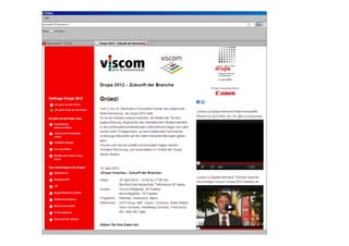 Crossmedia Kommunikation –
                Web-TV




Canon @ DRUPA
 